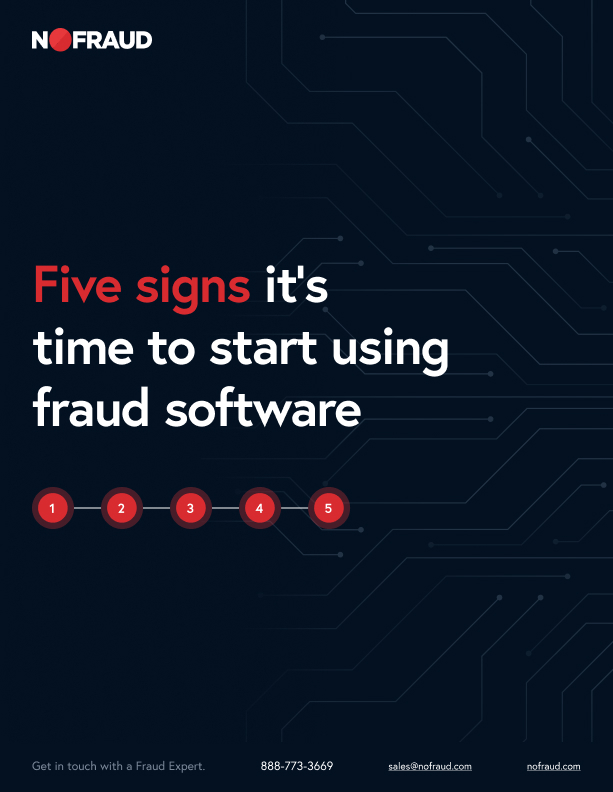 Five Signs it's time to start using fraud software