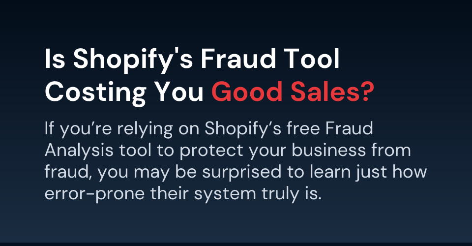 Shopify's Fraud Tool